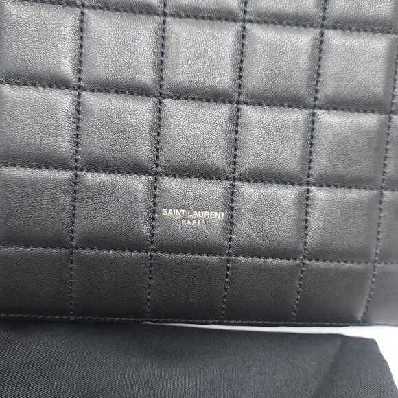 YSL Yves Saint Laurent Matelasse Carre Mini Quilted Black Bag - Picture 4 of 8